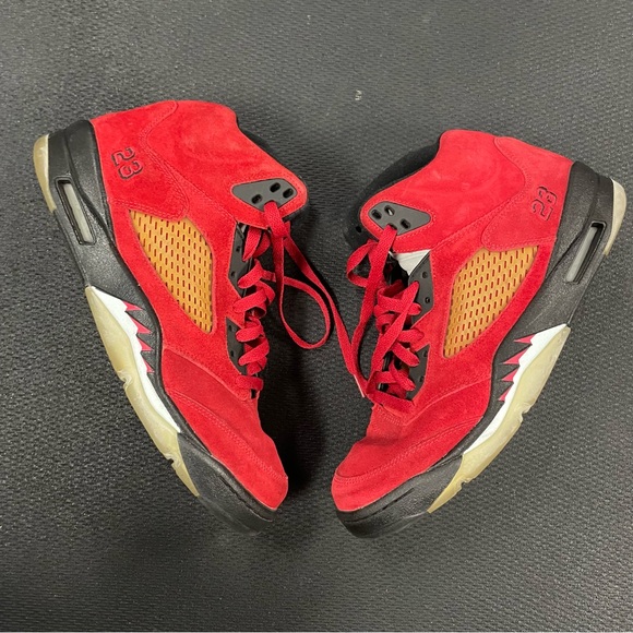 AIR JORDAN 5 RETRO " RAGING BULL" 2009 MEN’S SNEAKER SIZE 11 - Picture 6 of 9